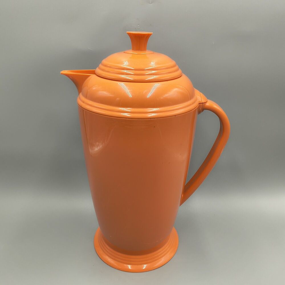 Vintage Fiesta Ware Copco Plastic Thermal Coffee Carafe Pitcher Persimmon 32oz
